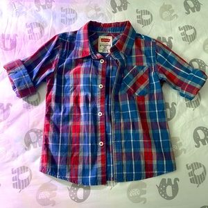 Levi’s 18M boys long sleeve plaid shirt